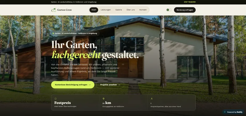 Garten Crew – Startseite Desktop