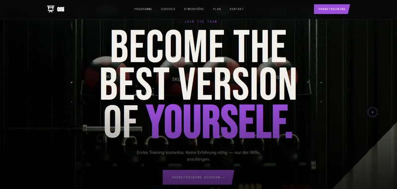 Oni MMA – Startseite Desktop